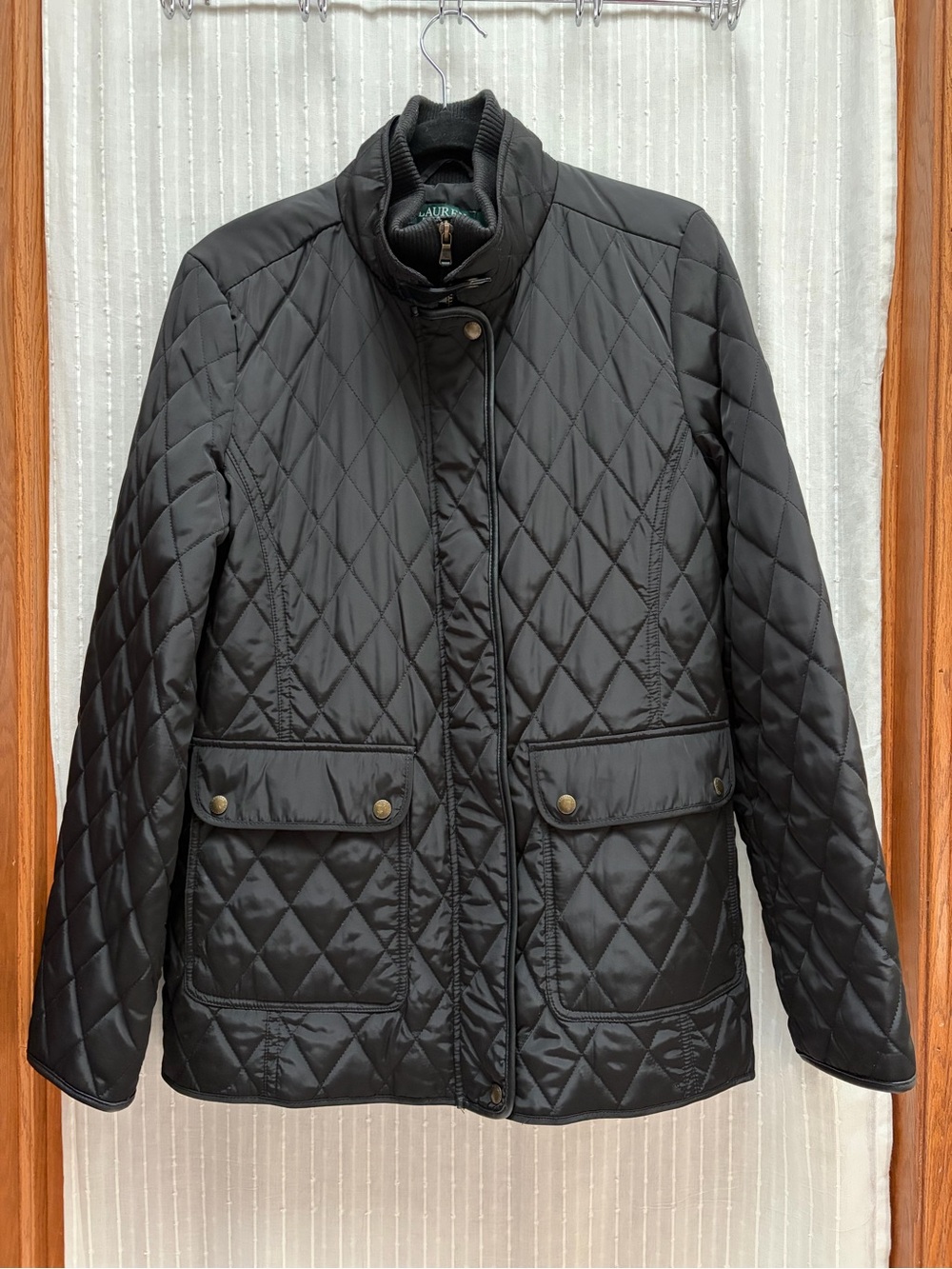 🔆Lauren Ralph Lauren Black Quilted Field Utility Jacket Size L